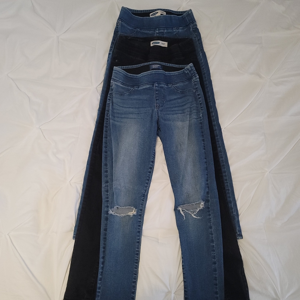 3 pairs of Old Navy Rockstar Jeggings